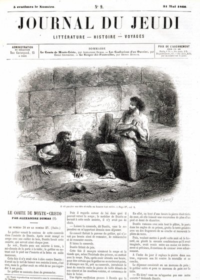 Edmond Dantes, the Count of Monte Cristo Meets Abbe Faria Thanks to the Hollow Tunnel in the Prison - in 