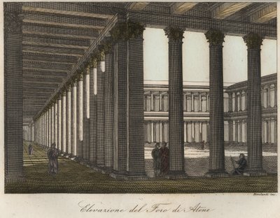 Elevation of the Forum at Athens - engraving from 
