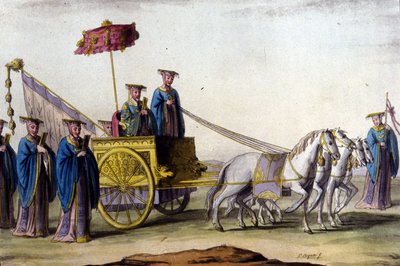 Emperor of the Ming dynasty on his chariot - in 