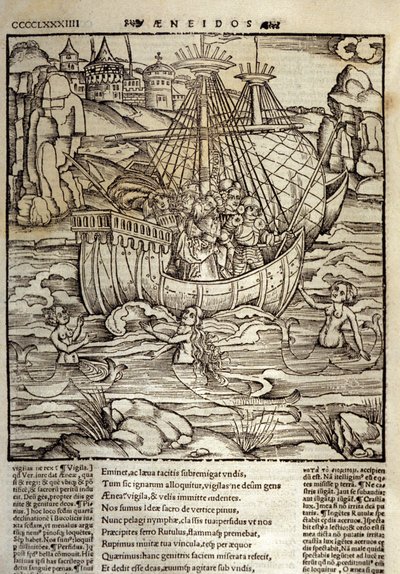 Aeneid by Virgil: Aeneas and His Companions Crossing a Sea Full of Sirens by Unknown artist