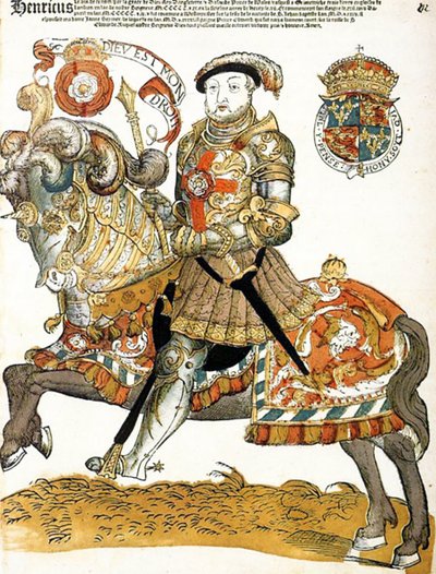 English King Henry VIII shown on horseback, Artist unknown, Rijksmuseum, Amsterdam by Unknown artist