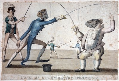 English and its fencing master - 19th century by Unknown artist