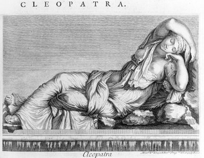 Engraving representing Cleopatra. 19th century. by Unknown artist