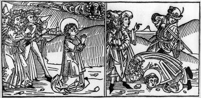Episode of the life of Saint Donat (died around 355) Engraving from 
