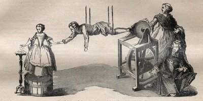 Experiment with the Electric Machine by Francis Hauksbee the Elder (Engraving in La Science francaise) by Unknown artist