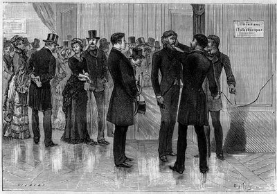 Experience of telephonic transmissions without receivers made at the “Societe de Physique” in Paris, April 16 by Unknown artist