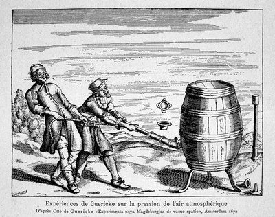 Experiment of Otto von Guericke by Unknown artist