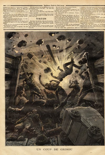 Explosion of firedamp in the mines of Anderlues (Belgium) by Unknown artist