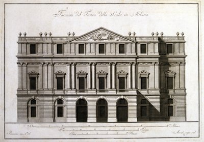 Facade of the Theatre alla Scala in Milan by Unknown artist