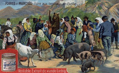 Fairs and markets: cattle fair in Sicily by Unknown artist