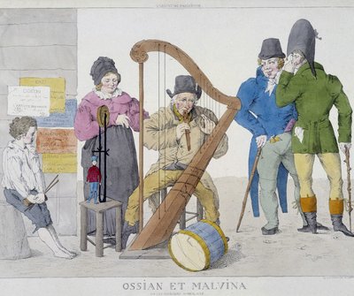 Family of travelling musicians in the 19th century by Unknown artist
