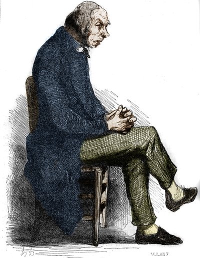 Father Goriot - Engraving mid 19th century - Illustration for 