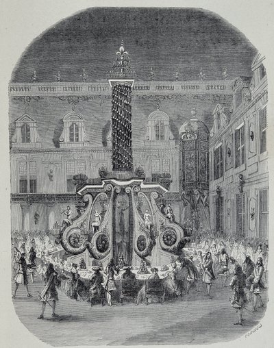 Feast of Louis XIV (Feast in the Marble Courtyard in Versailles) by Unknown artist