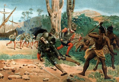 Fernand de Magellan (circa 1480-1521), Portuguese navigator, killed on the island of Mactan (Philippines) on 27 April 1521. After 