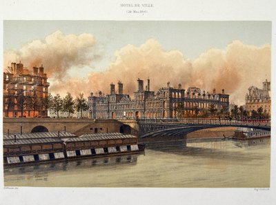 Fire of the Hotel de Ville de Paris on 24 May 1871 by Unknown artist