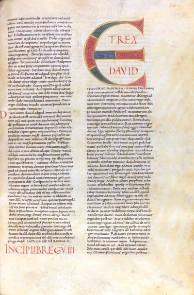 First Book of Kings. Capulet with the Name of King David and the Announcement of His Old Age by Unknown artist