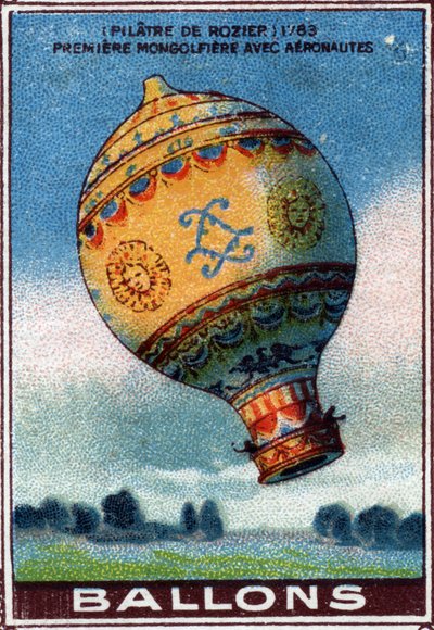 First Balloon Flight with Aeronaut by Unknown Artist