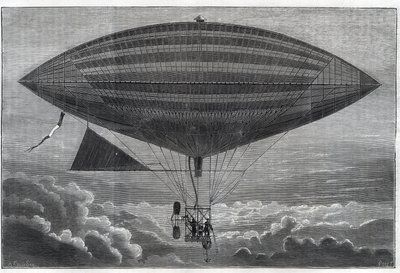 First electric aerostat to helice, experimented by Albert and Gaston Tissandier on Monday, October 8 by Unknown artist