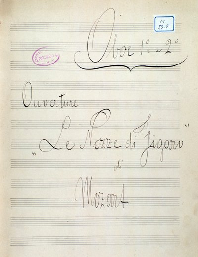 First Page of Sheet Music for Oboe of 