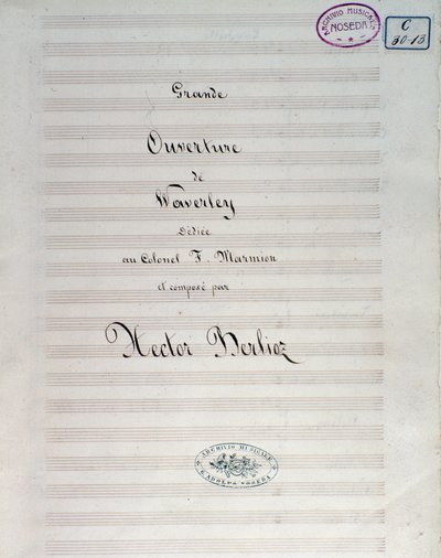 First Page of the Sheet Music for Waverley Opus 1, Overture by Unknown artist