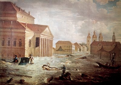 Floods in the City of Saint Petersburg in Russia by Unknown artist