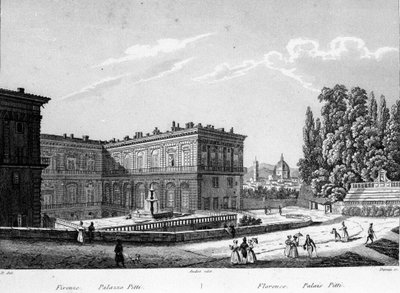 Florence: View of Pitti Palace at the beginning of the 19th century. by Unknown artist