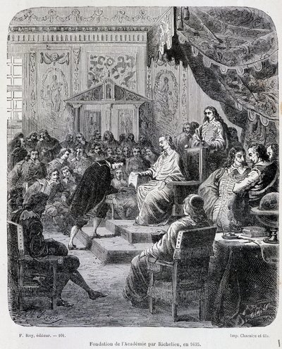 Foundation of the French Academy by Richelieu by Unknown artist