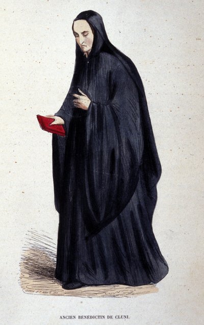 Former Benedictine by Cluny (engraving from an album on religious orders) by Unknown artist