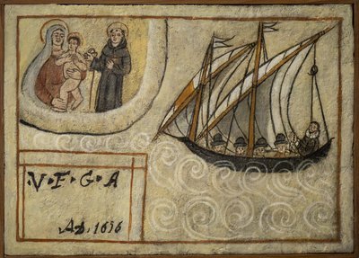 Former voto sailor, popular offer as a pledge of devotion and gratitude of the sailor surviving to the dangers of the sea coming from the Church of Carmine, Torre del Greco, near Naples 19th century Italy by Unknown artist