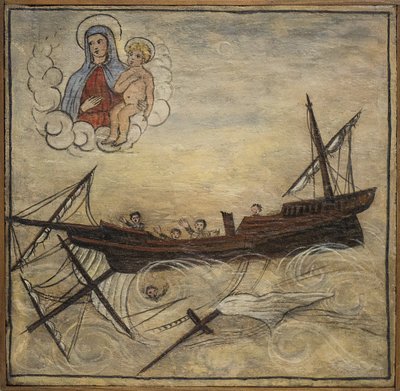Former voto (ex voto) sailor, popular offer as a pledge of devotion and gratitude of the sailor surviving the dangers of the sea coming from the Church of Carmine, Torre del Greco, near Naples by Unknown artist
