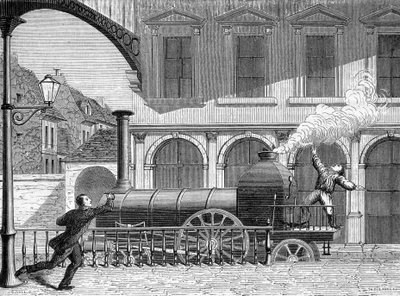 Fortuitous discovery of the presence of electricity in water vapor (engraving) by Unknown artist