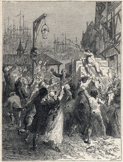 French Revolution: triumph of Honore Gabriel Riqueti, Count of Mirabeau (1749-1791) entering the city of Marseille in 1789. Engraving from 1889 by Unknown artist