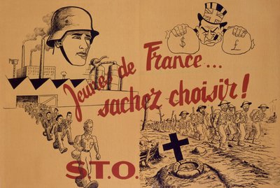 French propaganda poster for STO, 1943 by Unknown Artist