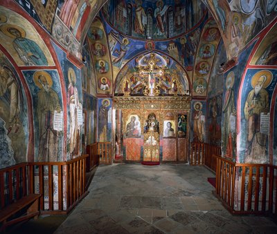 Frescoed walls, Panayia Tou Araka Church (Church of Our Lady of Pea), Lagoudhera, Troodos mountains, Cyprus (1192) by Unknown artist