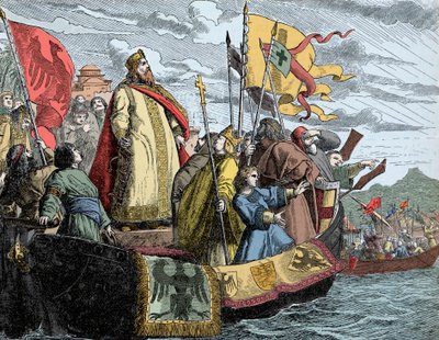 Frederic I called Frederic Barbarossa during the 3rd Crusade by Unknown artist