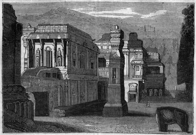From the monolithic temple of Kailasha (8th century) in India. by Unknown artist