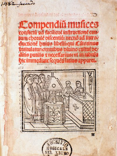 Frontispiece of Compendium musices by Unknown artist