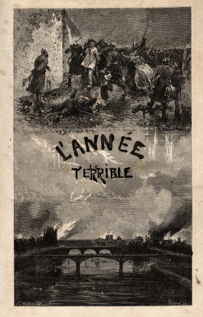 Frontispiece of The Terrible Year by Victor Hugo - 1874 by Unknown artist