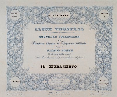 Frontispiece of the Opera 