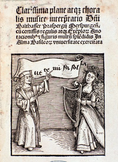 Frontispiece of Clarissima plane atque choralis musice interpretati by Prasperg by Unknown artist