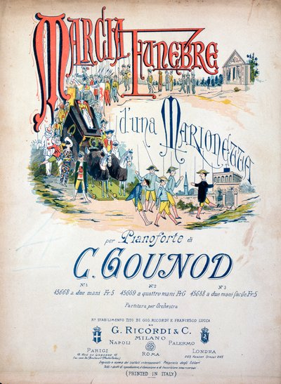 Frontispiece of Funeral March of a Puppet by Charles Gounod by Unknown artist