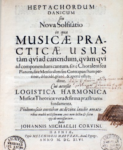 Frontispiece of Heptachordum Danicum by Unknown artist