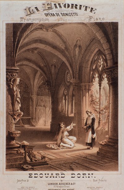 Frontispiece of La favorite, opera by Gaetano Donizetti by Unknown artist