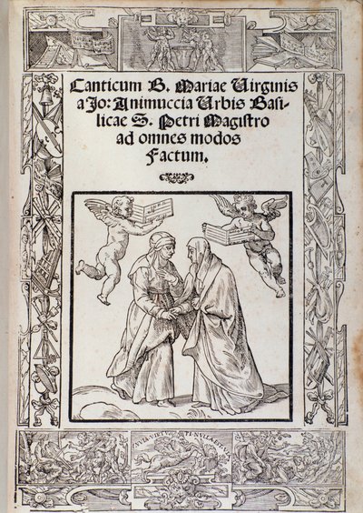 Frontispiece of Musical Score of Cantico della Beata Maria Vergine by Giovanni Animuccia by Unknown artist