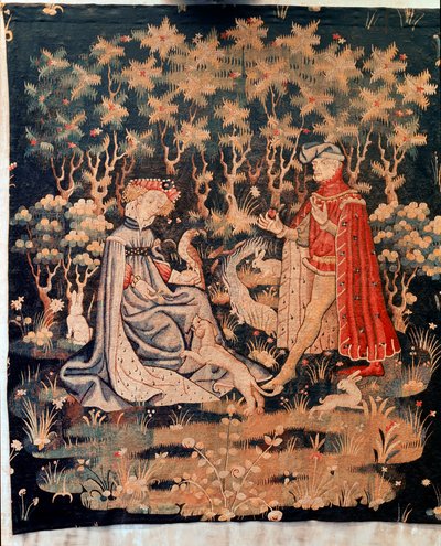 Gallant scene, the gift of the heart by Unknown artist