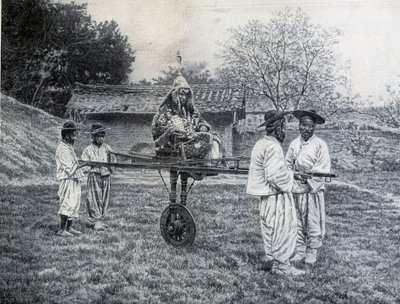 Korean General on a Sedan Chair at an Imperial Audience by Unknown artist