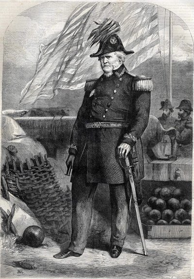General Winfield Scott (1786-1866). Engraving of 1860 by Unknown artist