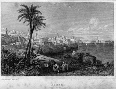 General view of Algiers in the 19th century, in 