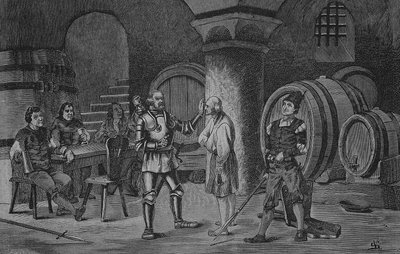 German Peasants War: Goetz von Berlichingen in the Monastery to Amorbach by Unknown artist