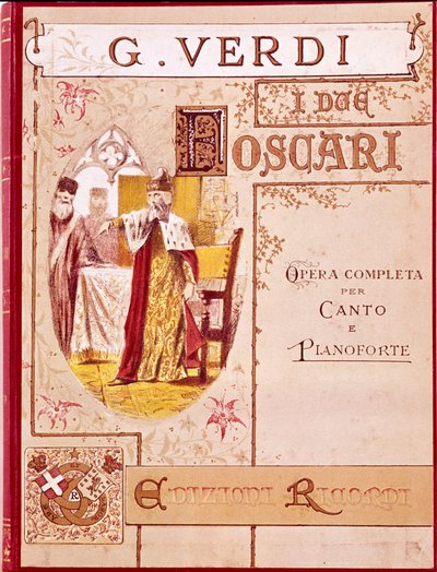 Giuseppe Verdi: Cover of the sheet music for piano of the opera 